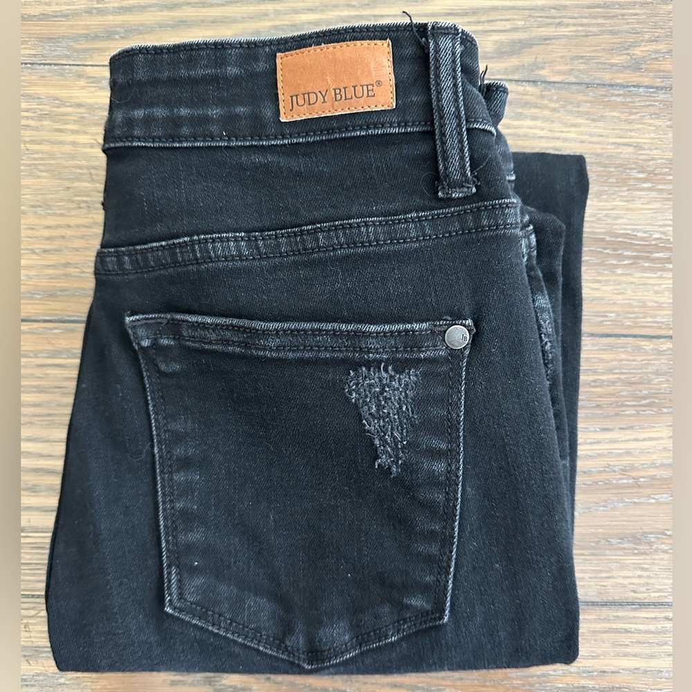 Judy Blue Charcoal Boyfriend Fit Denim Jeans Size 5/27 Gently Worn‎